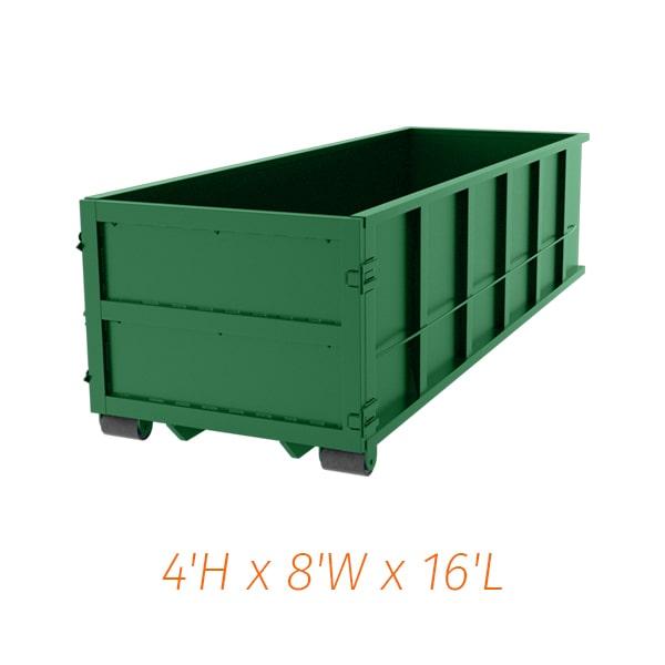 most rental companies offer rental periods ranging from 3 to 10 days for their 15 yard dumpsters